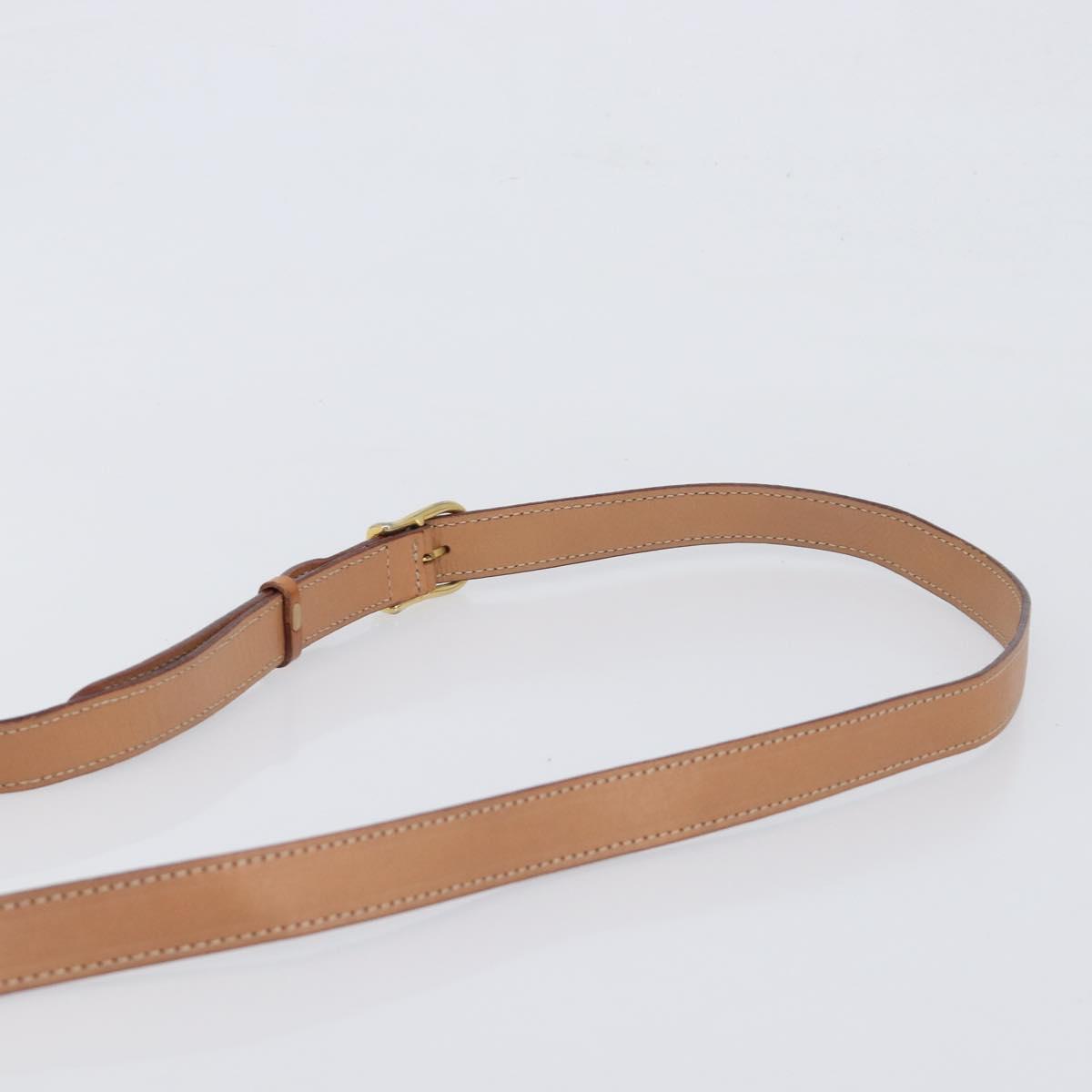 CELINE Macadam Shoulder Bag PVC Leather Brown Gold Auth 197617A