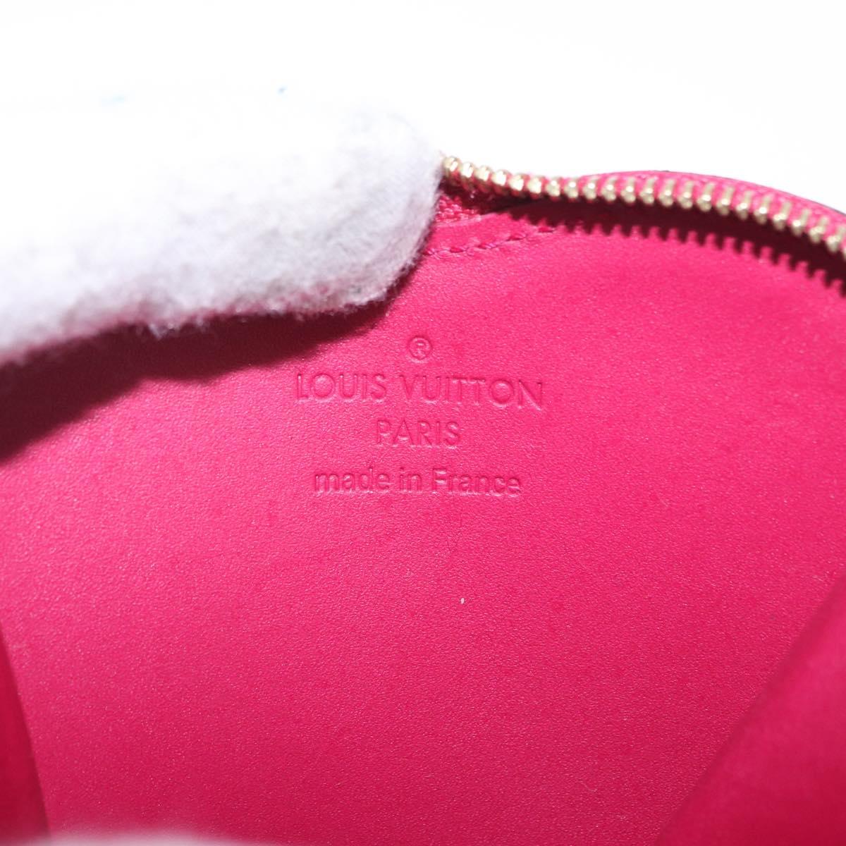 LOUIS VUITTON Monogram Vernis Porte Monnaie Coeur Rose M90006 LV Auth 197620A