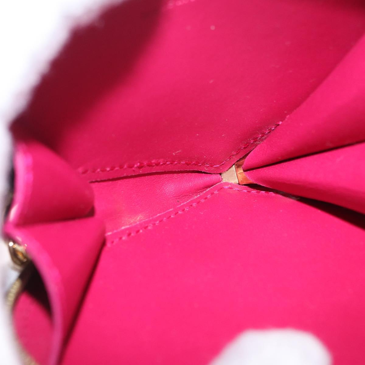 LOUIS VUITTON Monogram Vernis Porte Monnaie Coeur Rose M90006 LV Auth 197620A