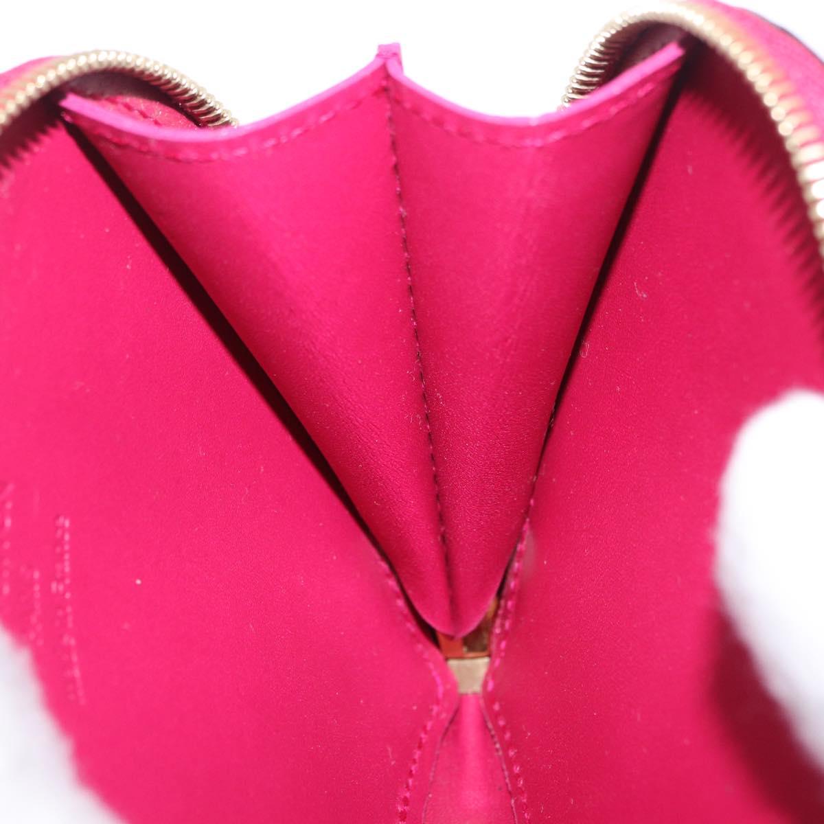 LOUIS VUITTON Monogram Vernis Porte Monnaie Coeur Rose M90006 LV Auth 197620A