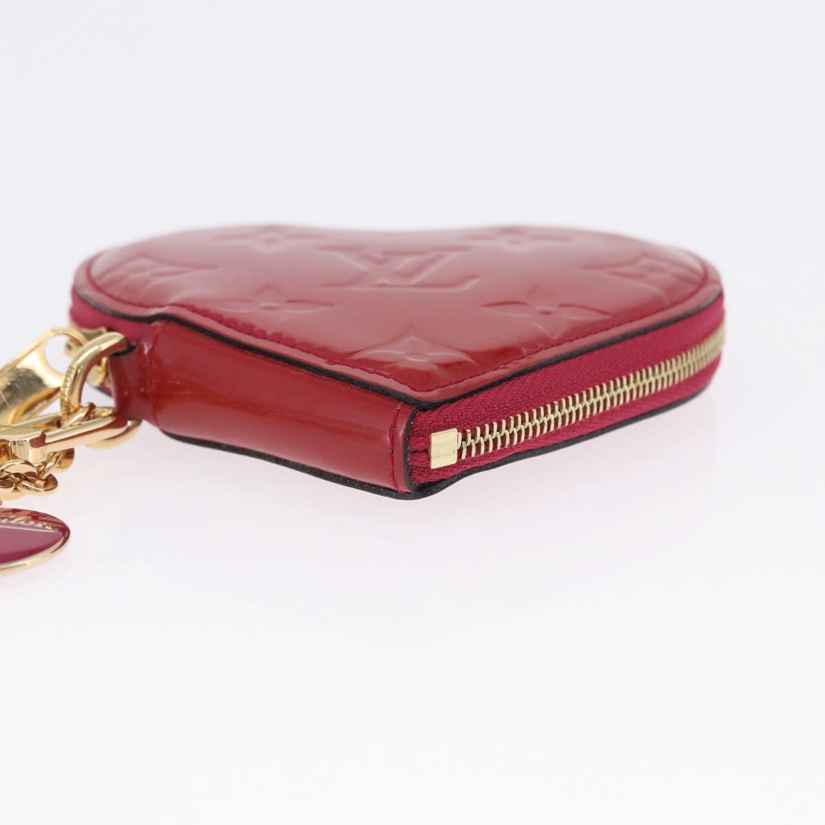 LOUIS VUITTON Monogram Vernis Porte Monnaie Coeur Rose M90006 LV Auth 197620A