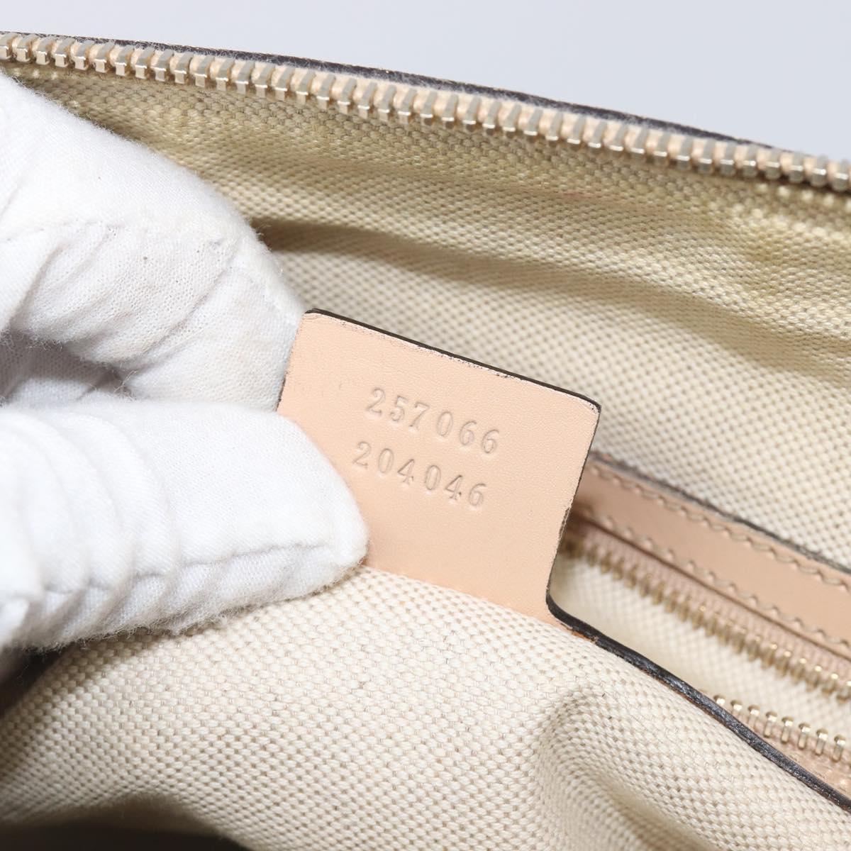 GUCCI GG Canvas Lovely Boston Bag Pink Gold Auth 197628