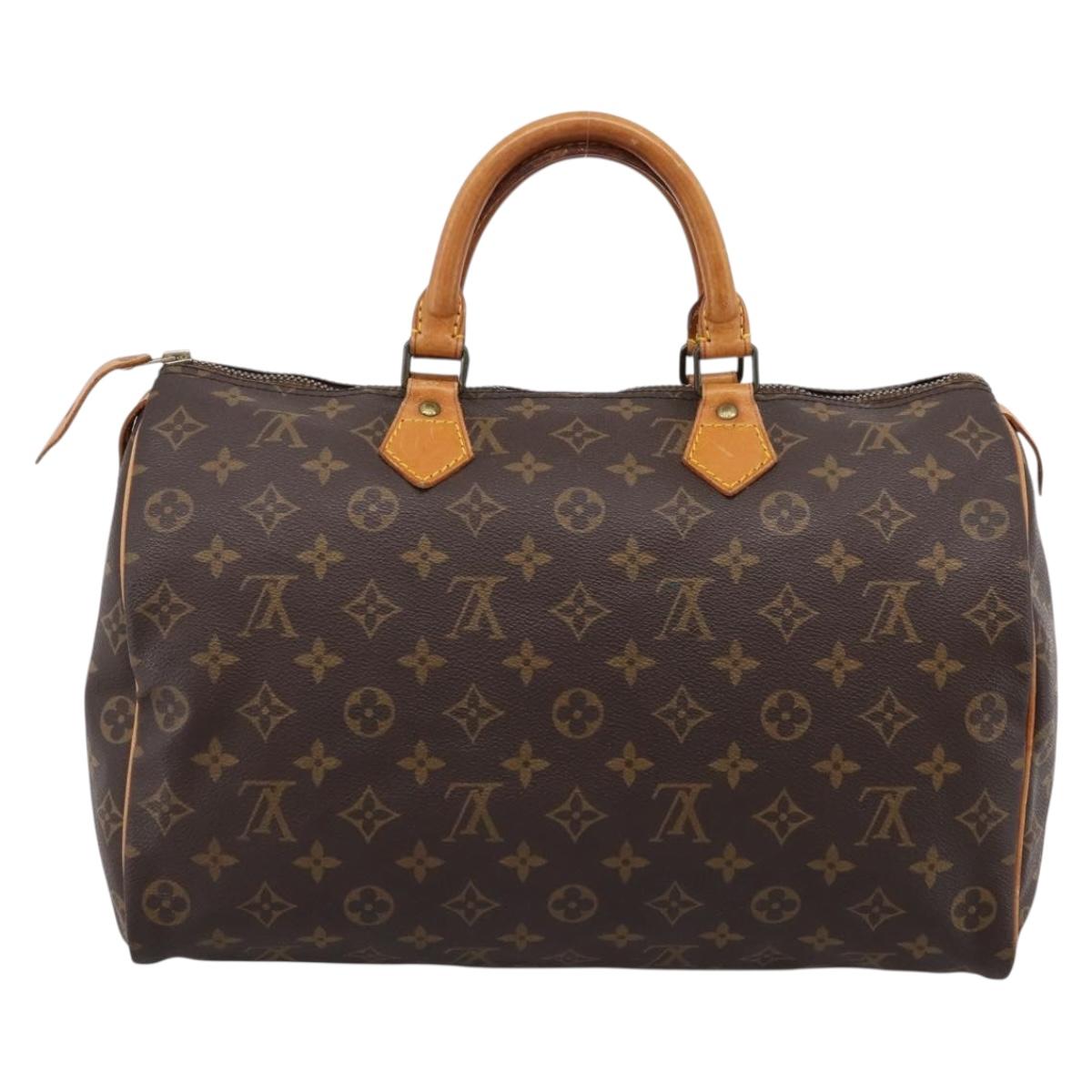 LOUIS VUITTON Monogram Speedy 35 Hand Bag M41524 LV Auth 197644A