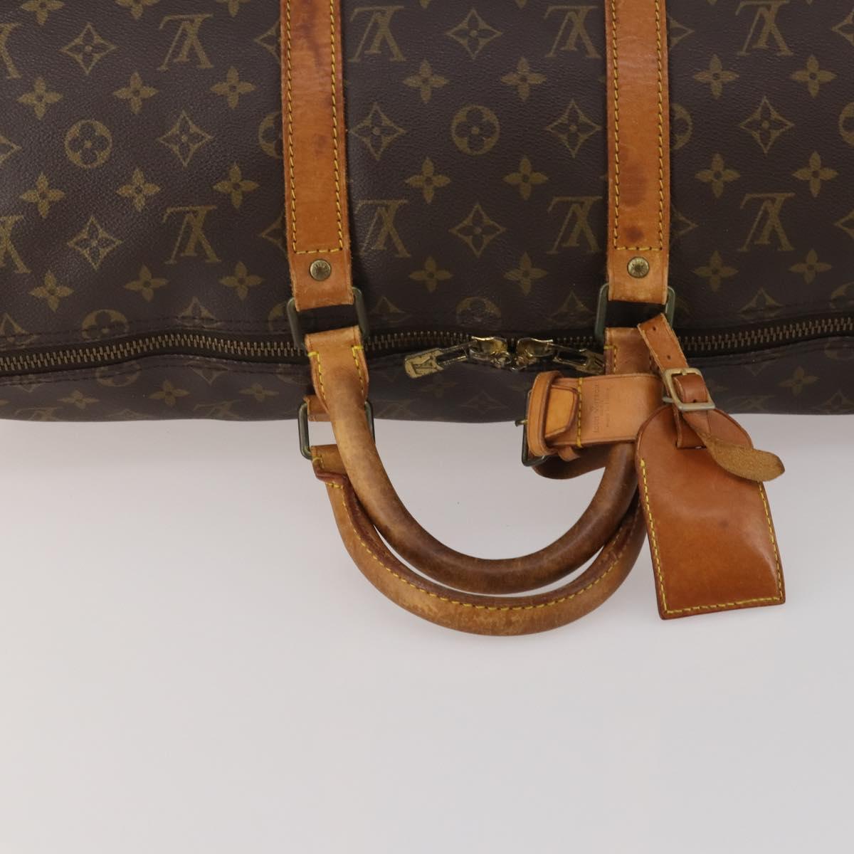 LOUIS VUITTON Monogram Keepall Bandouliere 50 Boston Bag M41416 LV Auth 197653