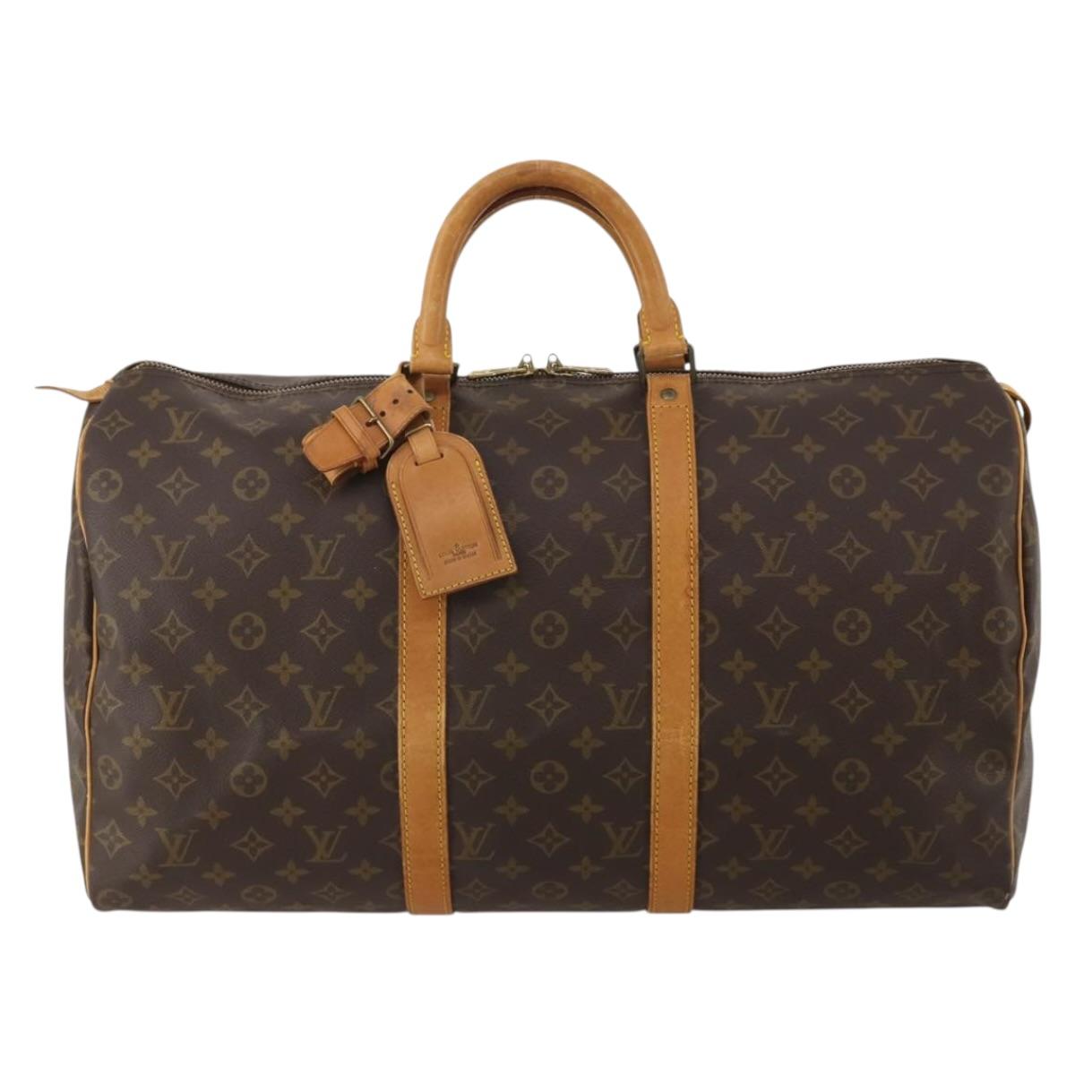 LOUIS VUITTON Monogram Keepall 50 Boston Bag M41426 LV Auth 197662