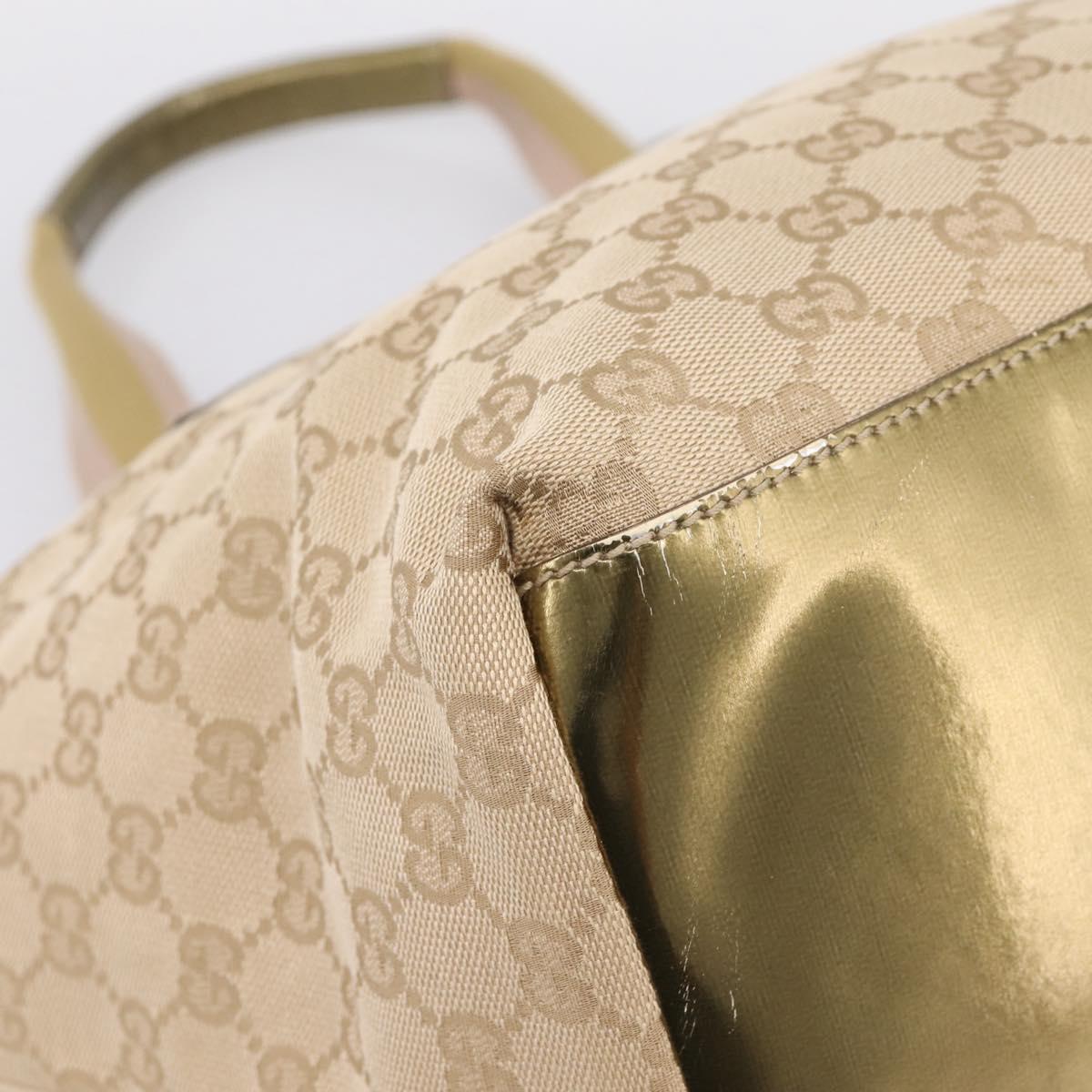 GUCCI GG Canvas Sherry Line Tote Bag Beige 131230 Auth 197665