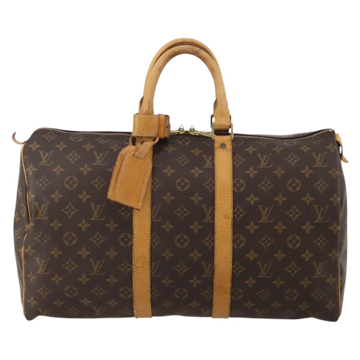 LOUIS VUITTON Monogram Keepall 45 Boston Bag M41428 LV Auth 197667