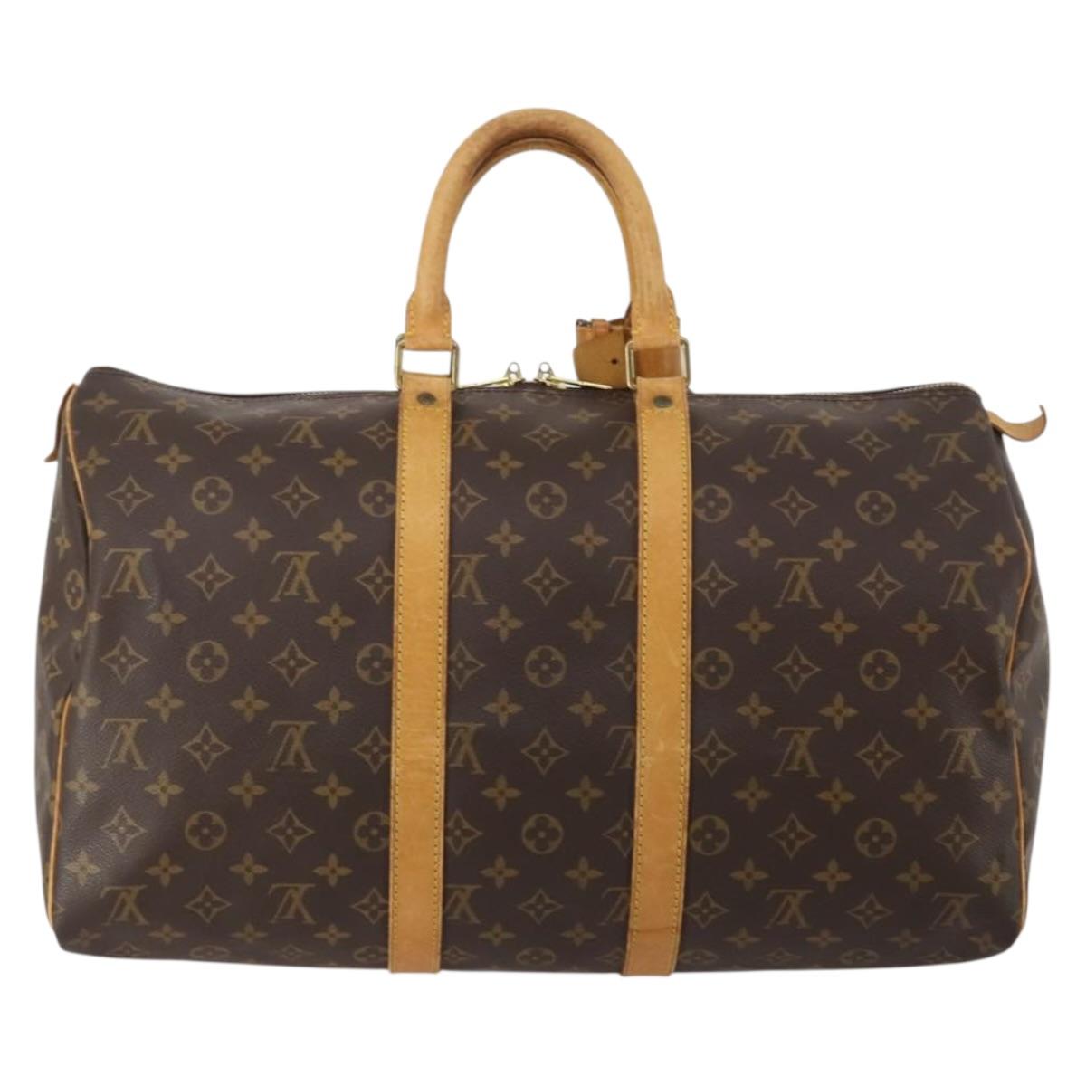 LOUIS VUITTON Monogram Keepall 45 Boston Bag M41428 LV Auth 197667