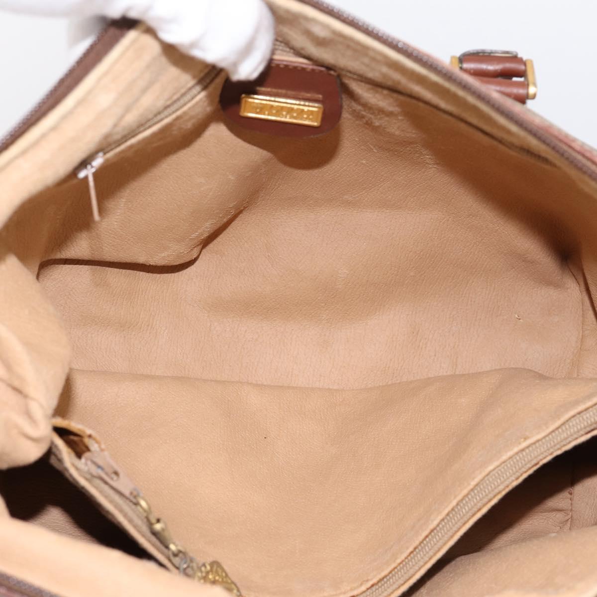 GUCCI Micro GG Supreme Hand Bag PVC Beige Gold 000 101 0140 Auth 197669