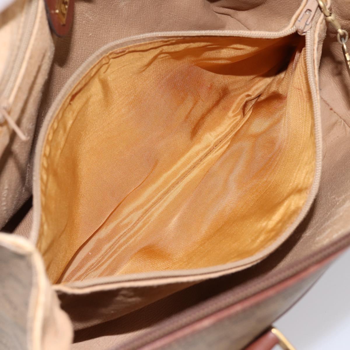 GUCCI Micro GG Supreme Hand Bag PVC Beige Gold 000 101 0140 Auth 197669
