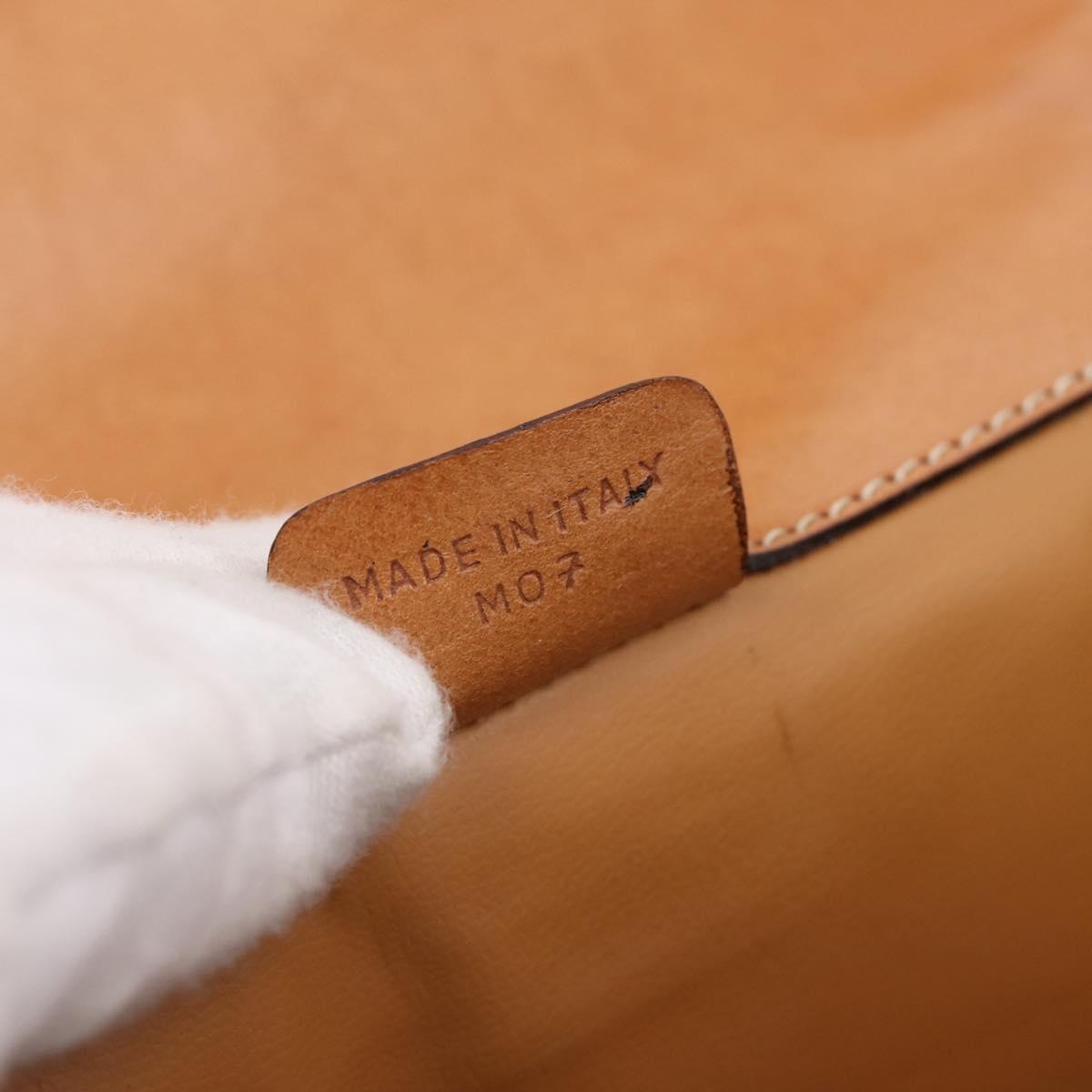 CELINE Macadam Canvas Shoulder Bag PVC Beige Gold Auth 197680V
