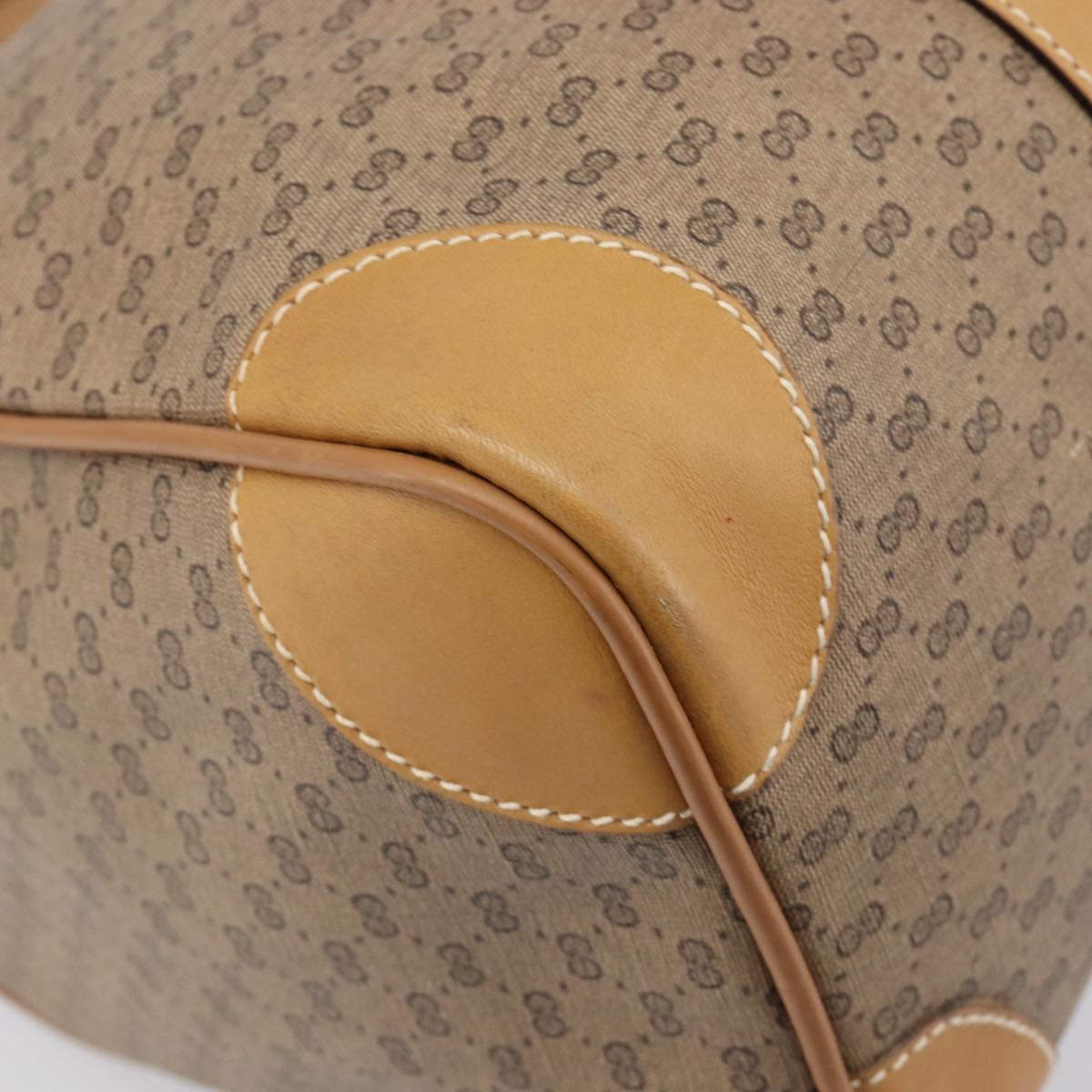 GUCCI Micro GG Supreme Boston Bag PVC Beige Gold 58 012 468 40 Auth 197681A
