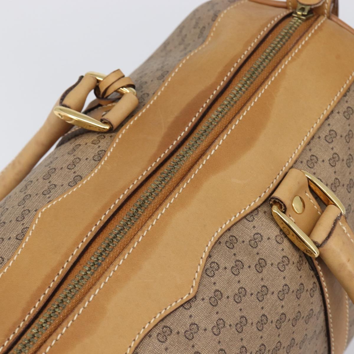 GUCCI Micro GG Supreme Boston Bag PVC Beige Gold 58 012 468 40 Auth 197681A