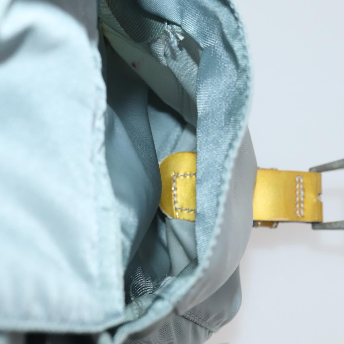 PRADA Backpack Nylon Gray Silver Auth 197693