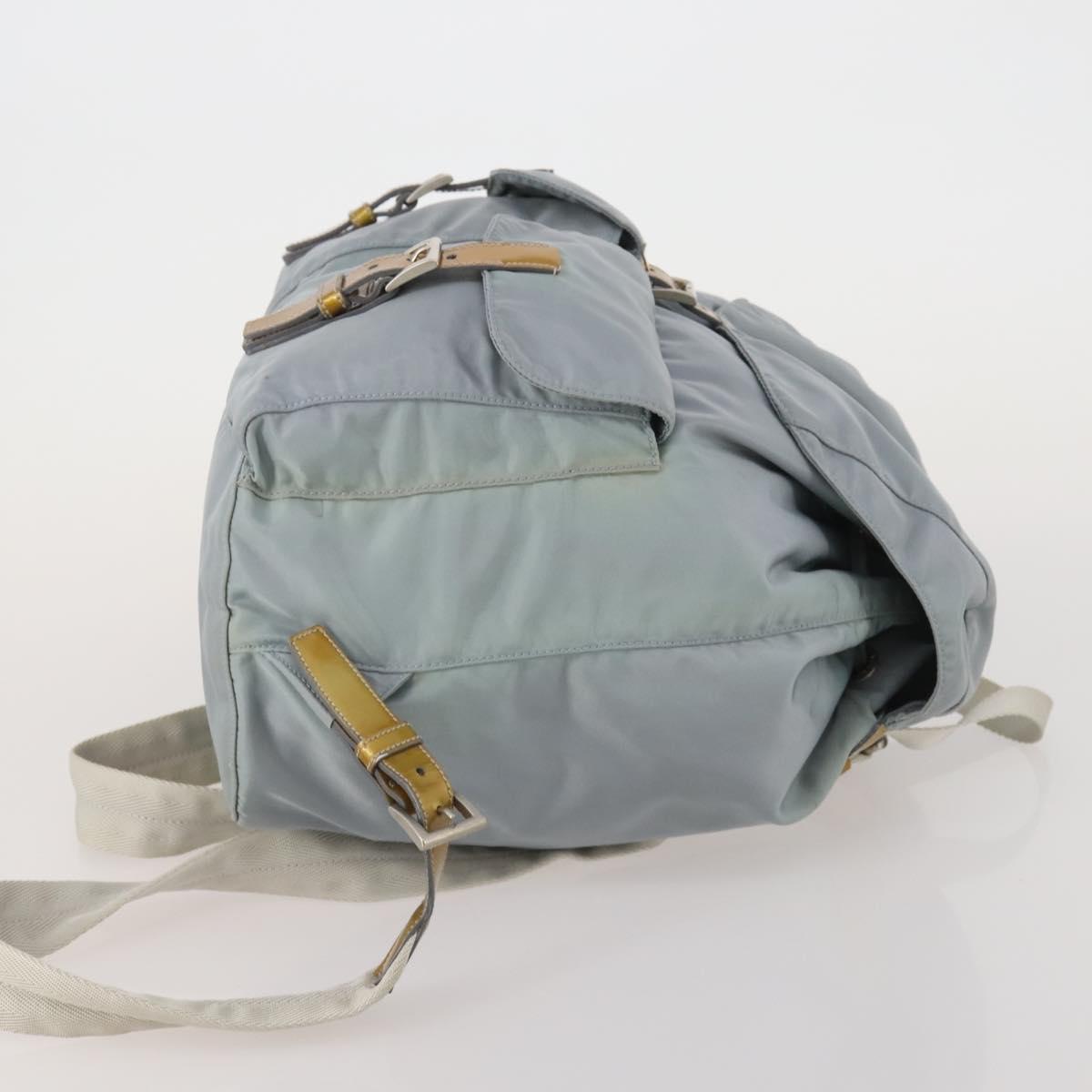 PRADA Backpack Nylon Gray Silver Auth 197693