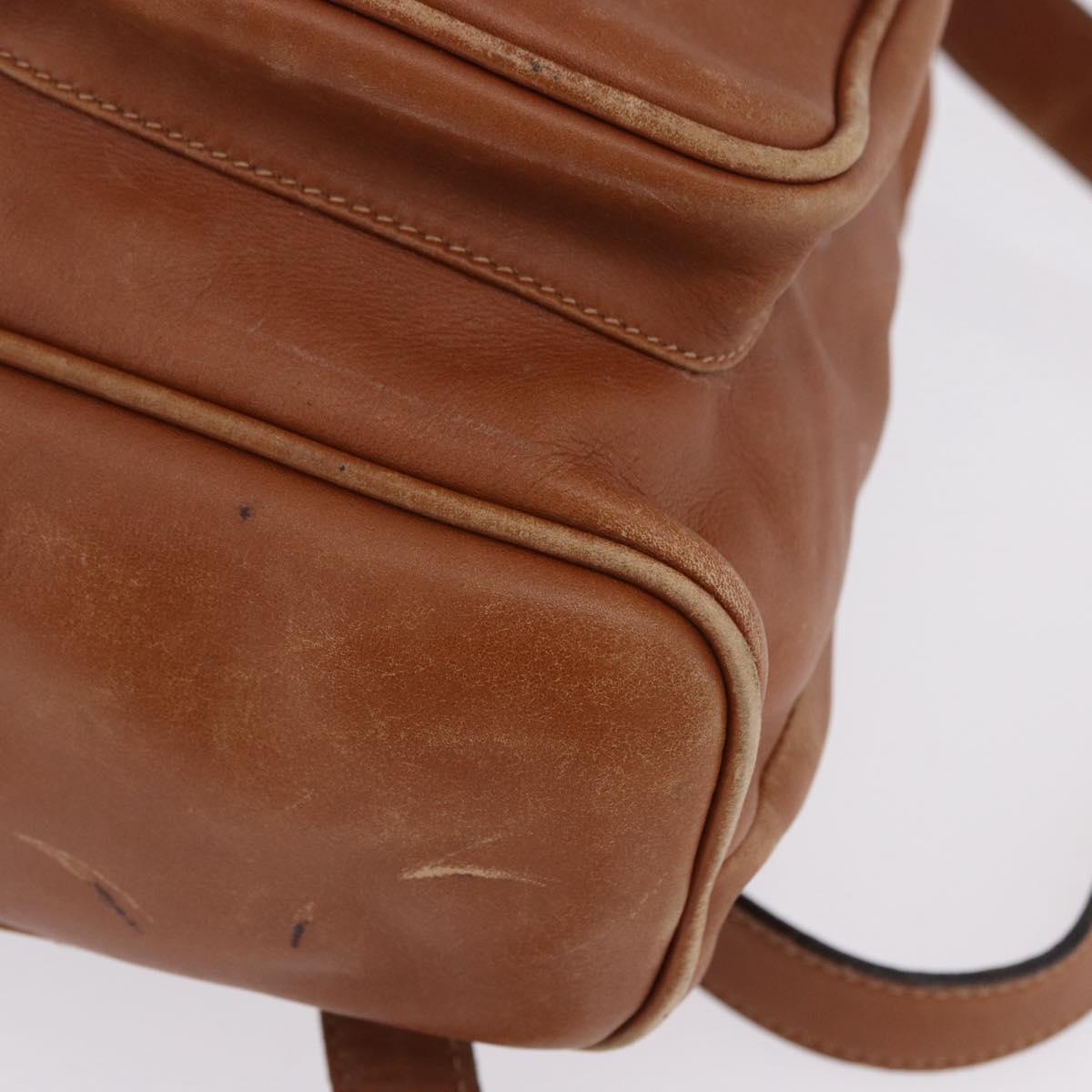GUCCI Bamboo Backpack Leather Brown Gold 003 2058 0016 Auth 197694