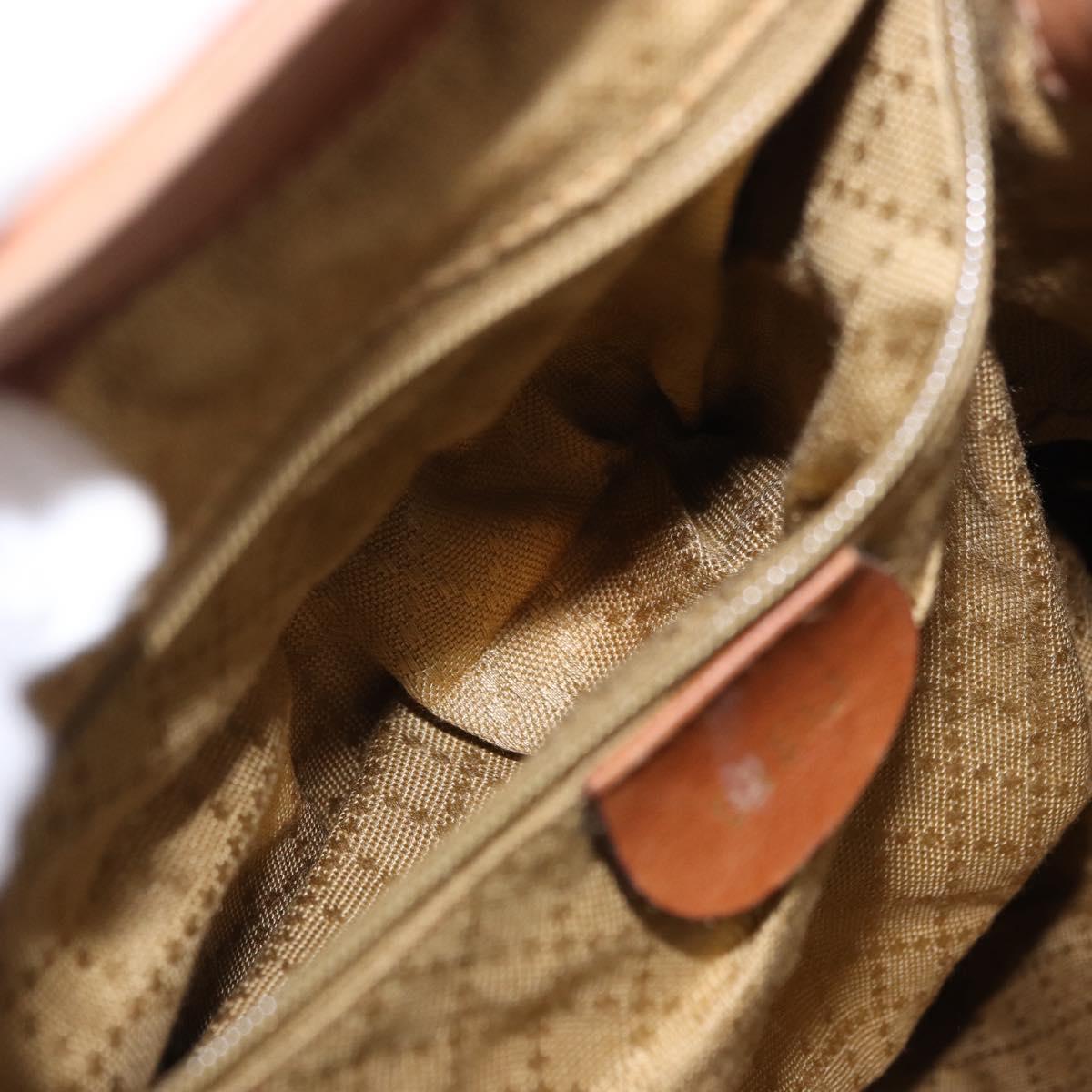 GUCCI Bamboo Backpack Leather Brown Gold 003 2058 0016 Auth 197694