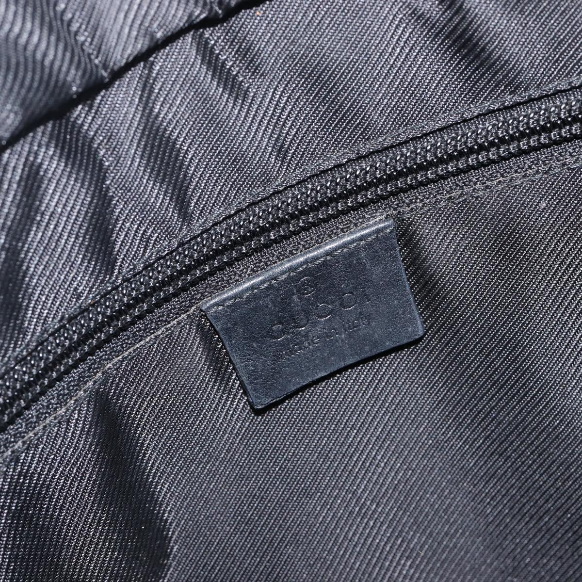 GUCCI GG Canvas Tote Bag Black Silver 28892 Auth 197695