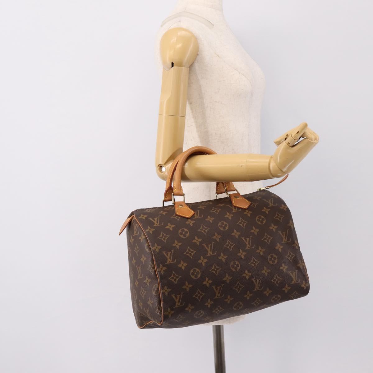 LOUIS VUITTON Monogram Speedy 30 Hand Bag M41526 LV Auth 197697V