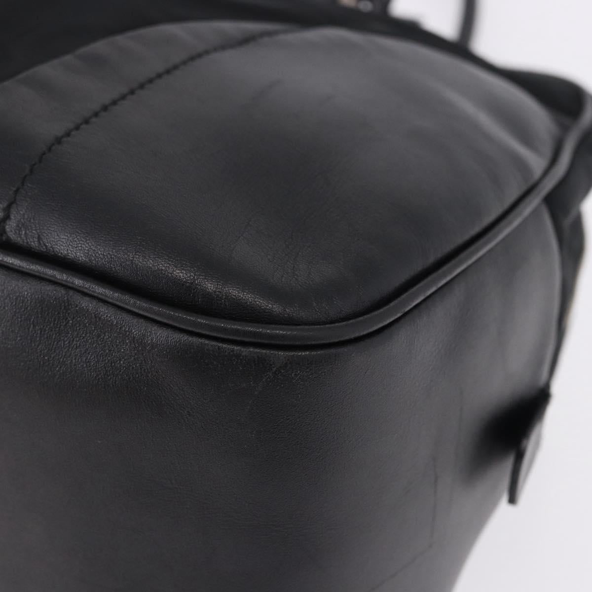 PRADA Tote Bag Nylon Black Silver Auth 197707V