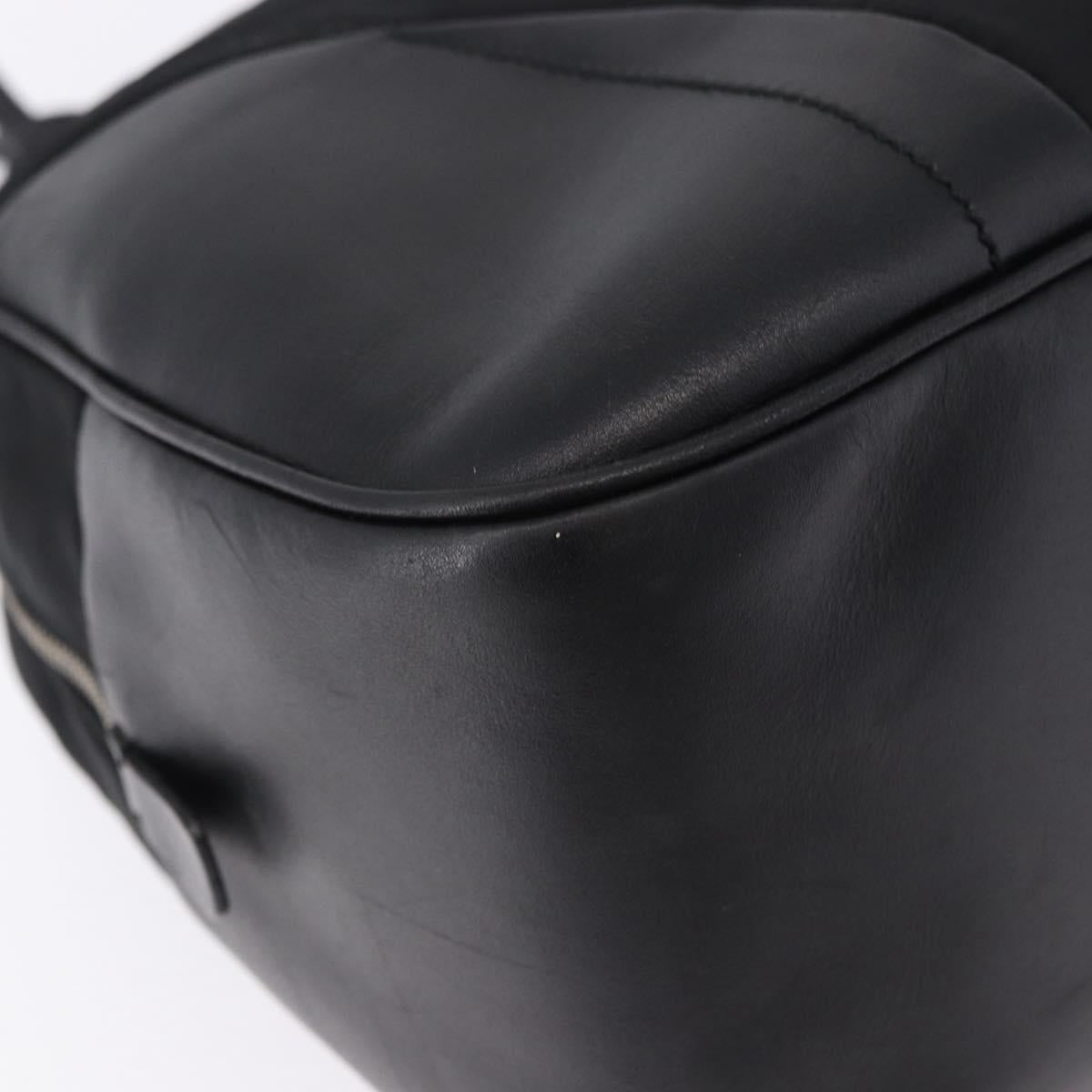 PRADA Tote Bag Nylon Black Silver Auth 197707V