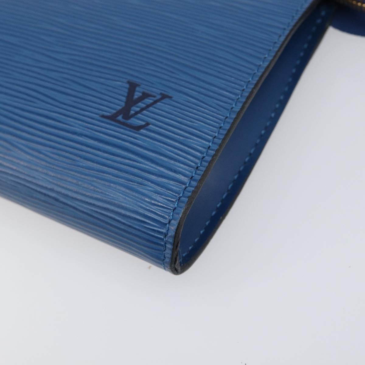 LOUIS VUITTON Epi Pochette Accessoires Pouch Blue M52985 LV Auth 197712V