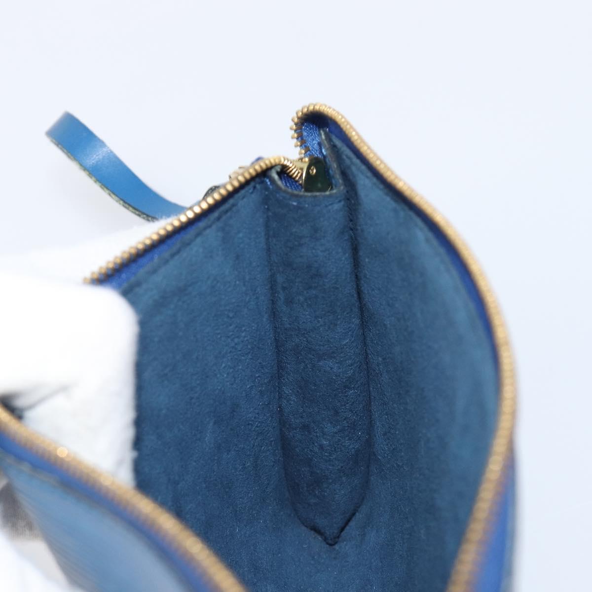 LOUIS VUITTON Epi Pochette Accessoires Pouch Blue M52985 LV Auth 197712V
