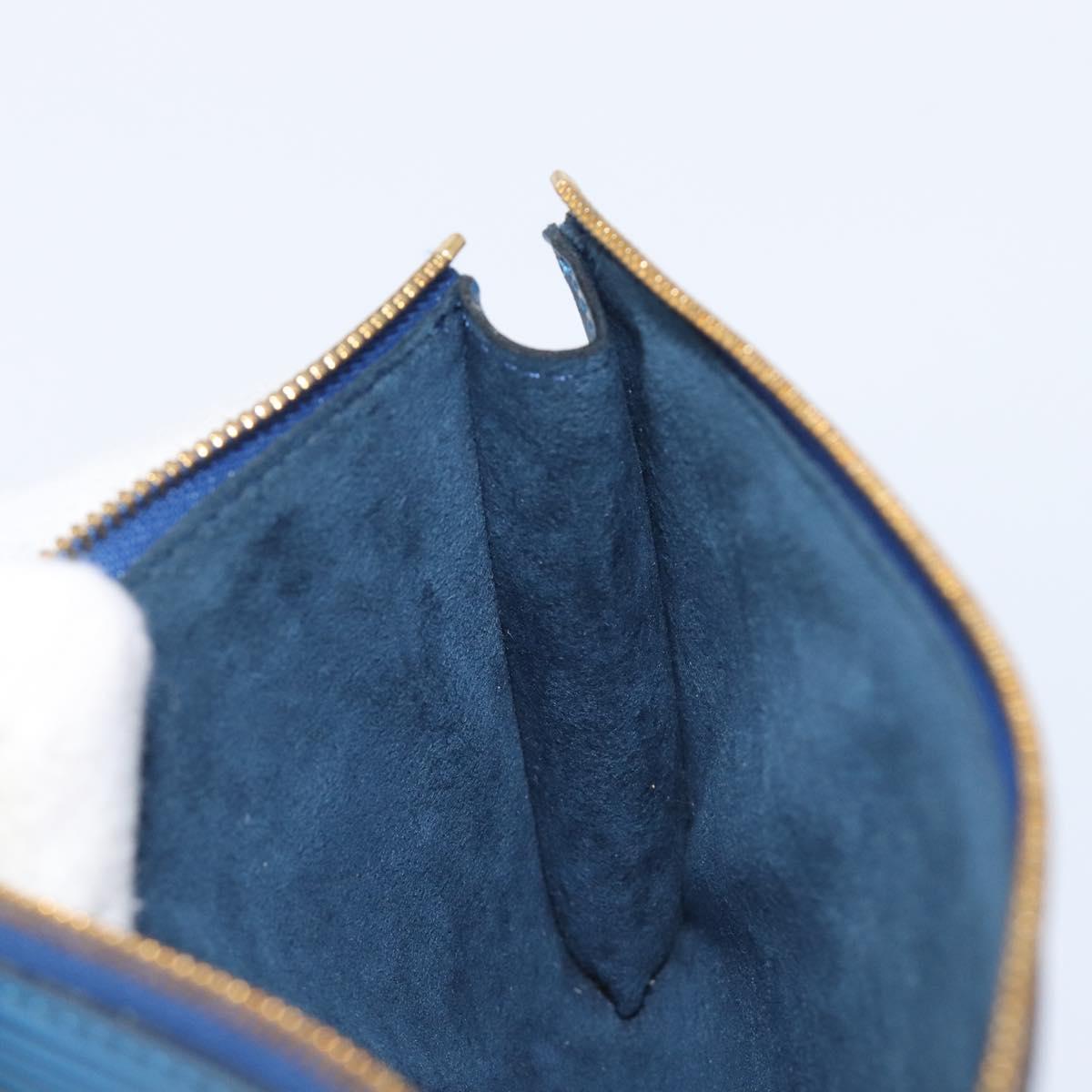 LOUIS VUITTON Epi Pochette Accessoires Pouch Blue M52985 LV Auth 197712V
