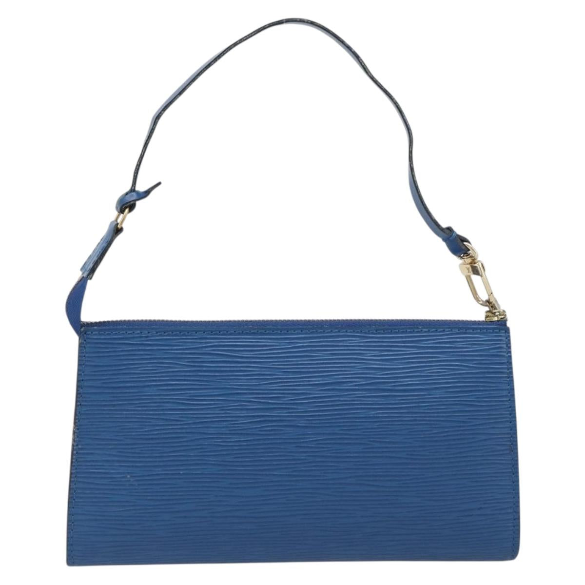 LOUIS VUITTON Epi Pochette Accessoires Pouch Blue M52985 LV Auth 197712V