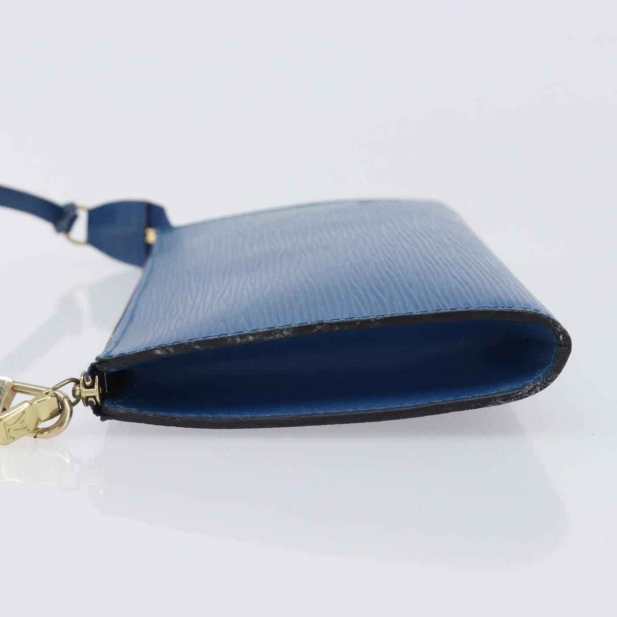 LOUIS VUITTON Epi Pochette Accessoires Pouch Blue M52985 LV Auth 197712V