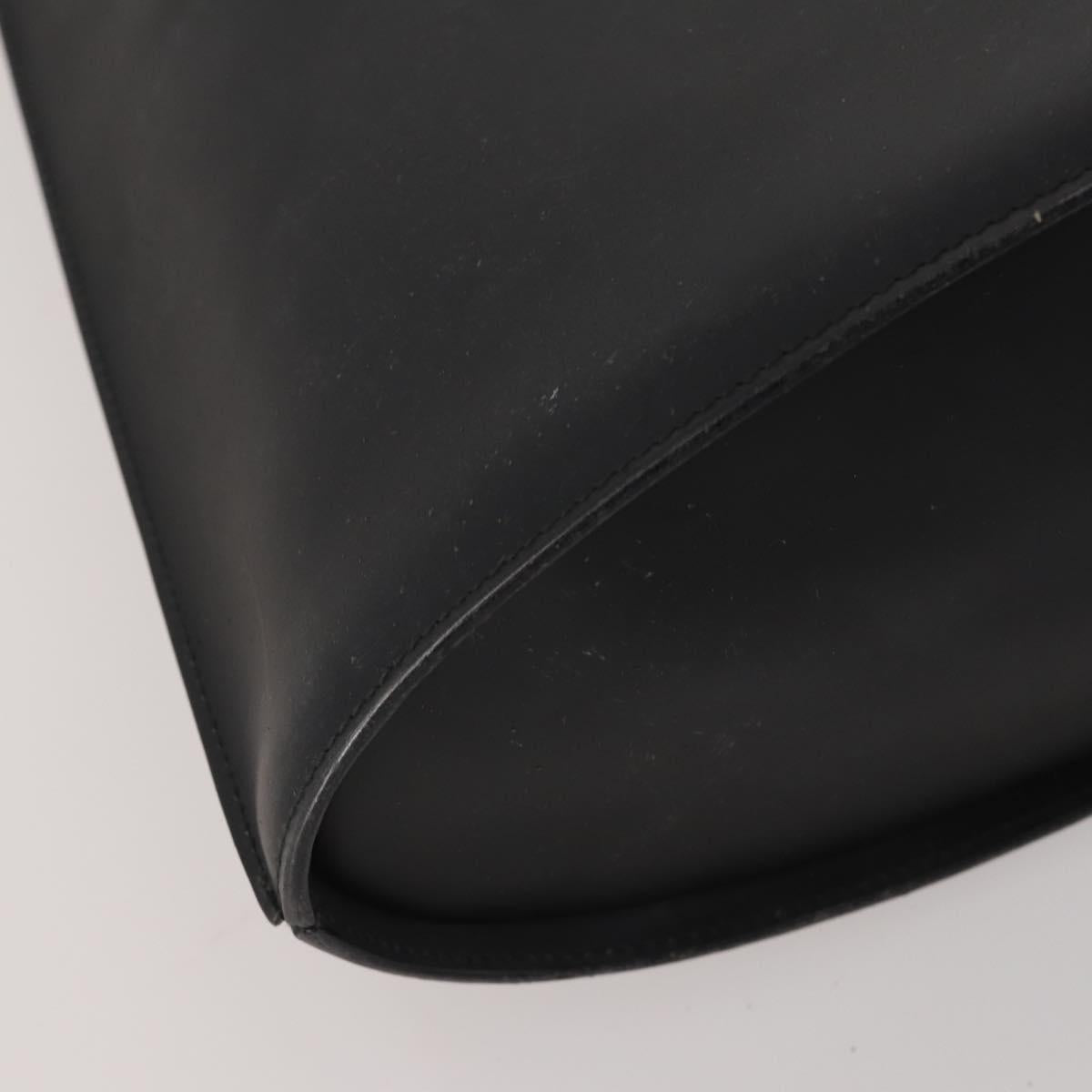 GUCCI Shoulder Bag Leather Black Silver 001 3010 Auth 197715