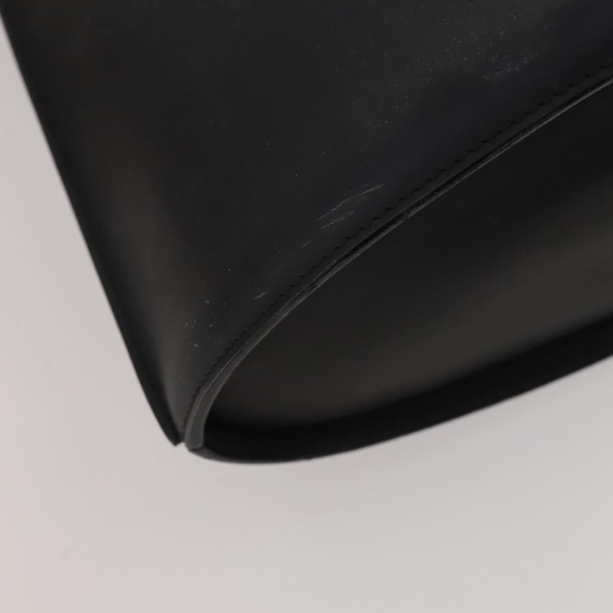 GUCCI Shoulder Bag Leather Black Silver 001 3010 Auth 197715