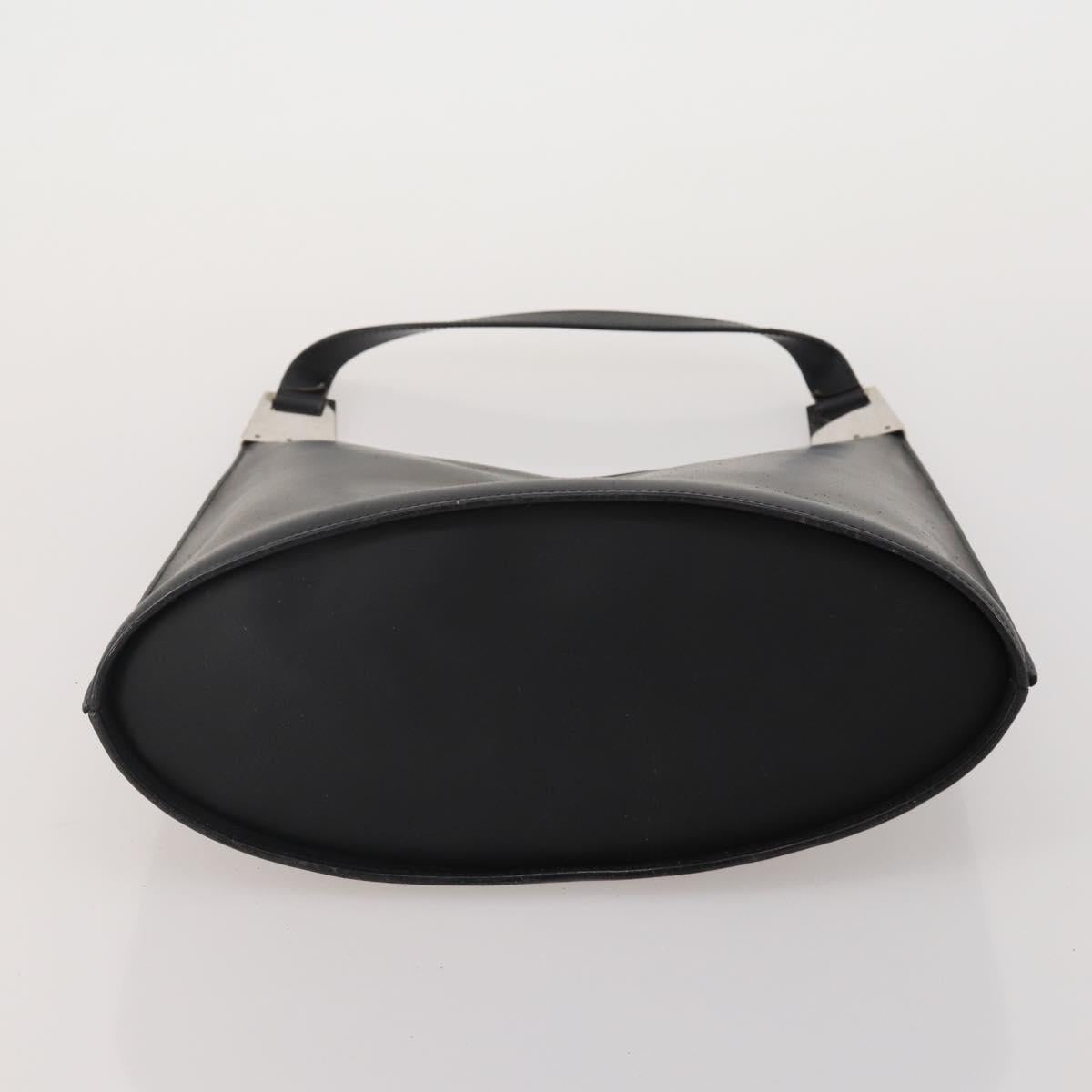 GUCCI Shoulder Bag Leather Black Silver 001 3010 Auth 197715