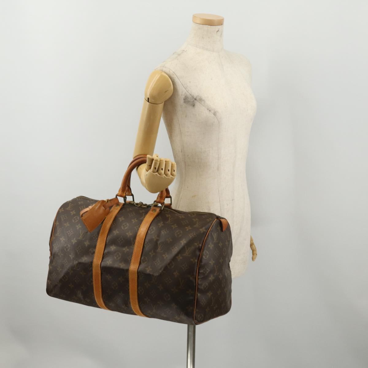 LOUIS VUITTON Monogram Keepall 45 Boston Bag M41428 LV Auth 197716A