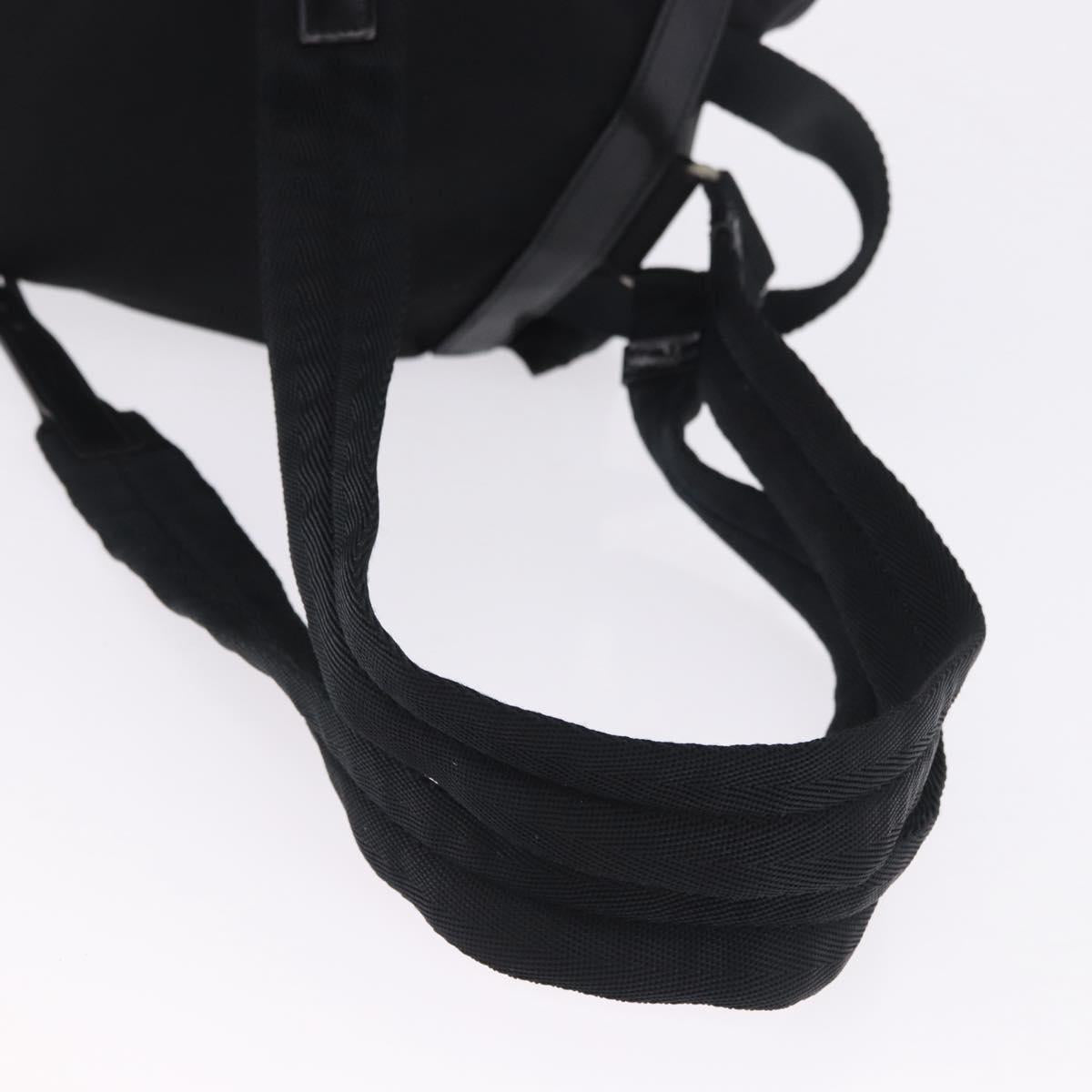 PRADA Backpack Nylon Black Silver Auth 197726A