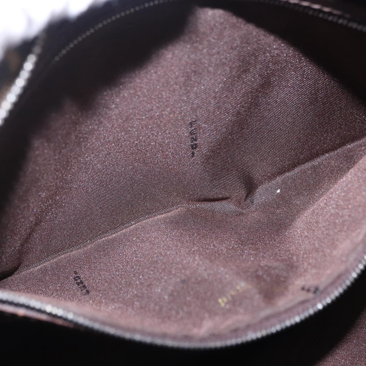 FENDI Zucca Canvas Tote Bag Brown Black Auth 197739A