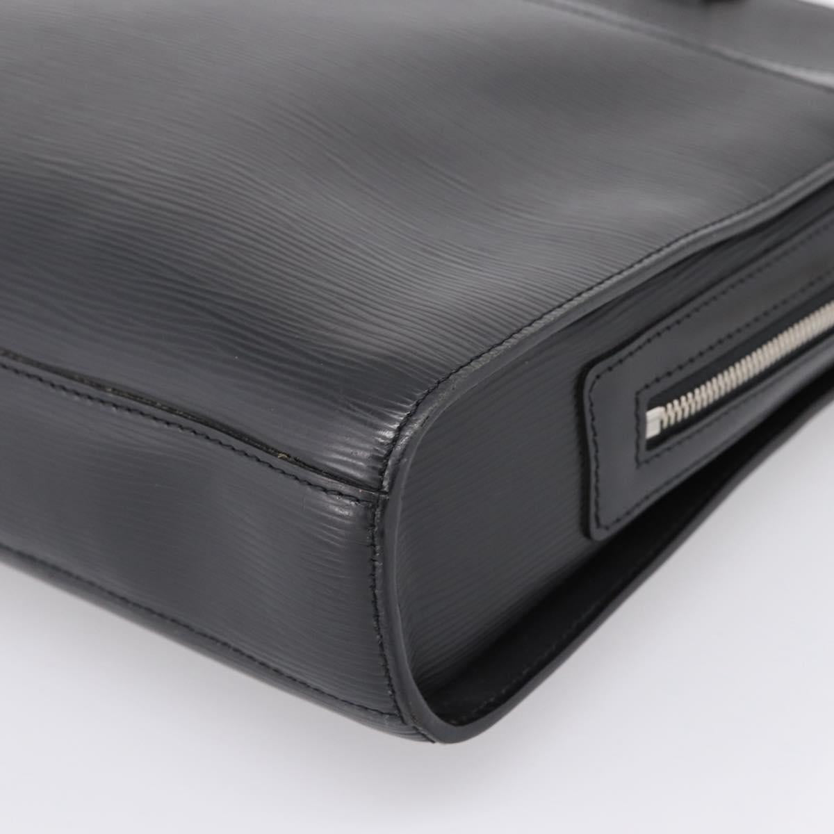 LOUIS VUITTON Epi Bassano GM Business Bag Black M54022 LV Auth 197745