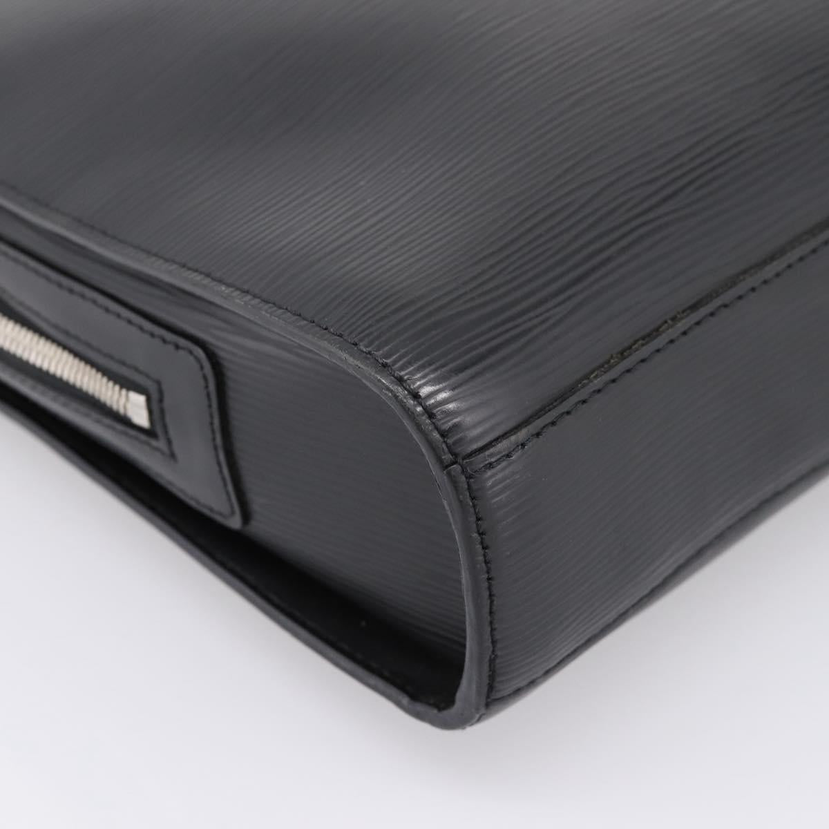 LOUIS VUITTON Epi Bassano GM Business Bag Black M54022 LV Auth 197745