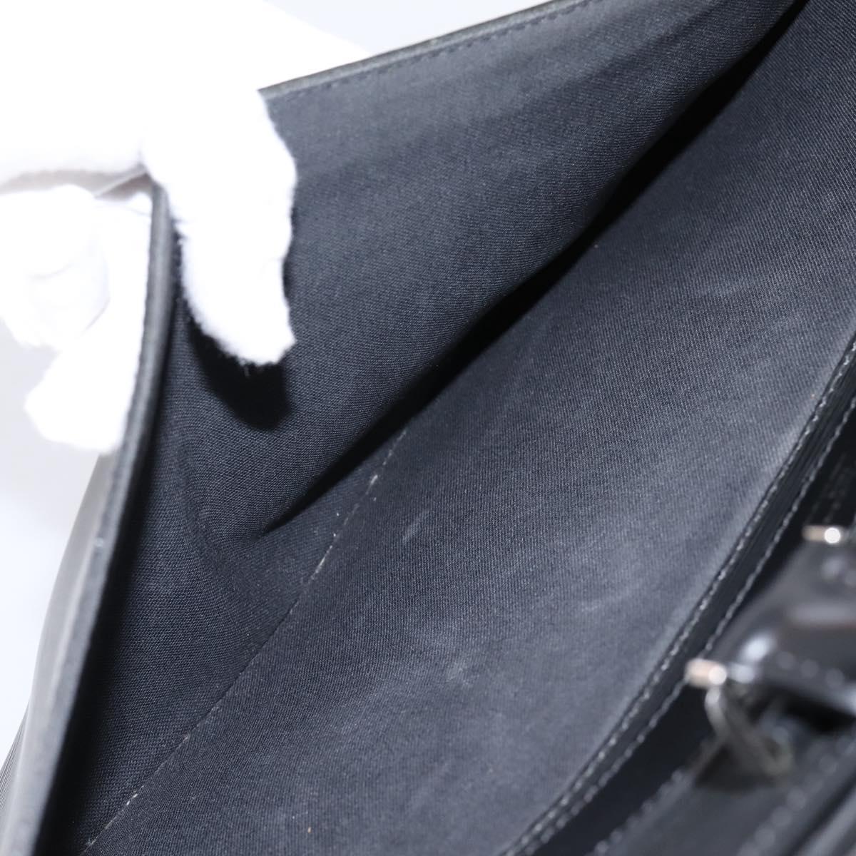 LOUIS VUITTON Epi Bassano GM Business Bag Black M54022 LV Auth 197745