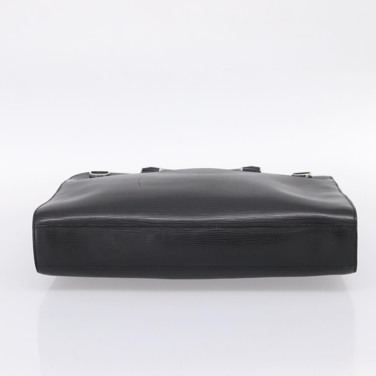 LOUIS VUITTON Epi Bassano GM Business Bag Black M54022 LV Auth 197745