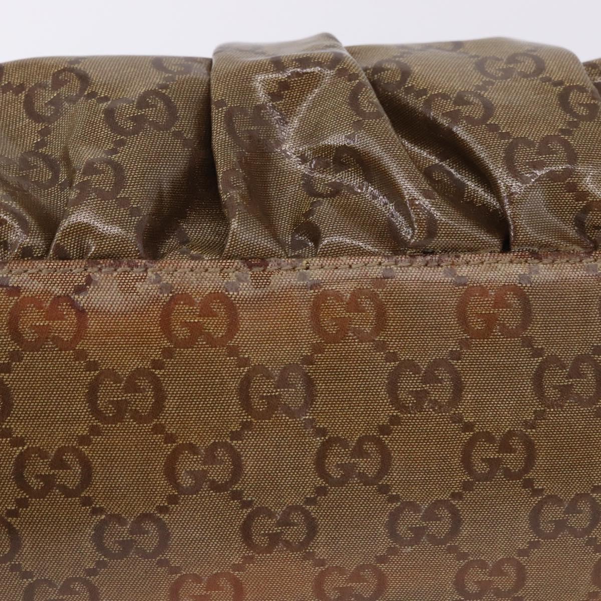 GUCCI GG Crystal Shoulder Bag Gold 190525 Auth 197749