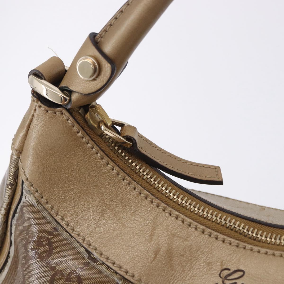 GUCCI GG Crystal Shoulder Bag Gold 190525 Auth 197749