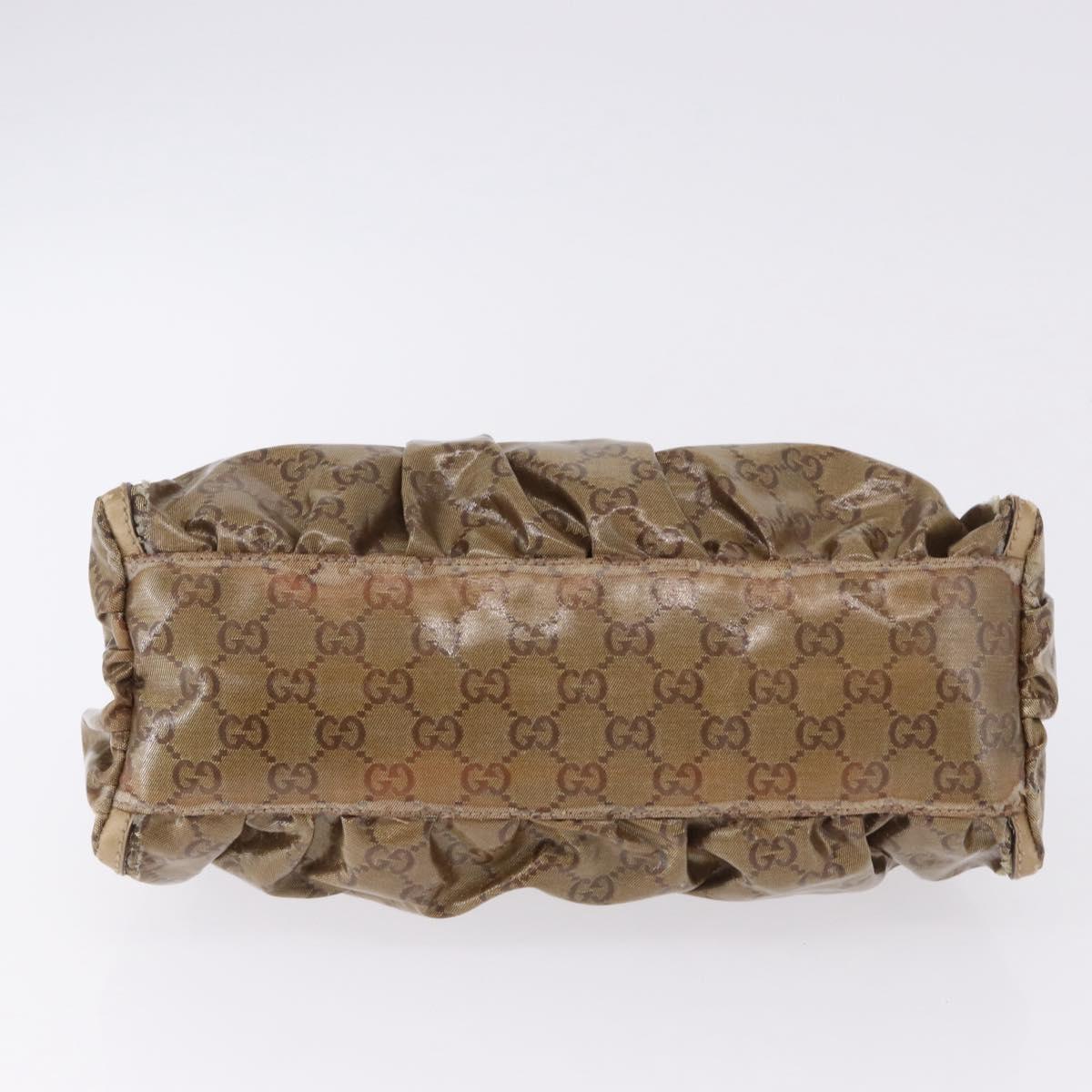 GUCCI GG Crystal Shoulder Bag Gold 190525 Auth 197749