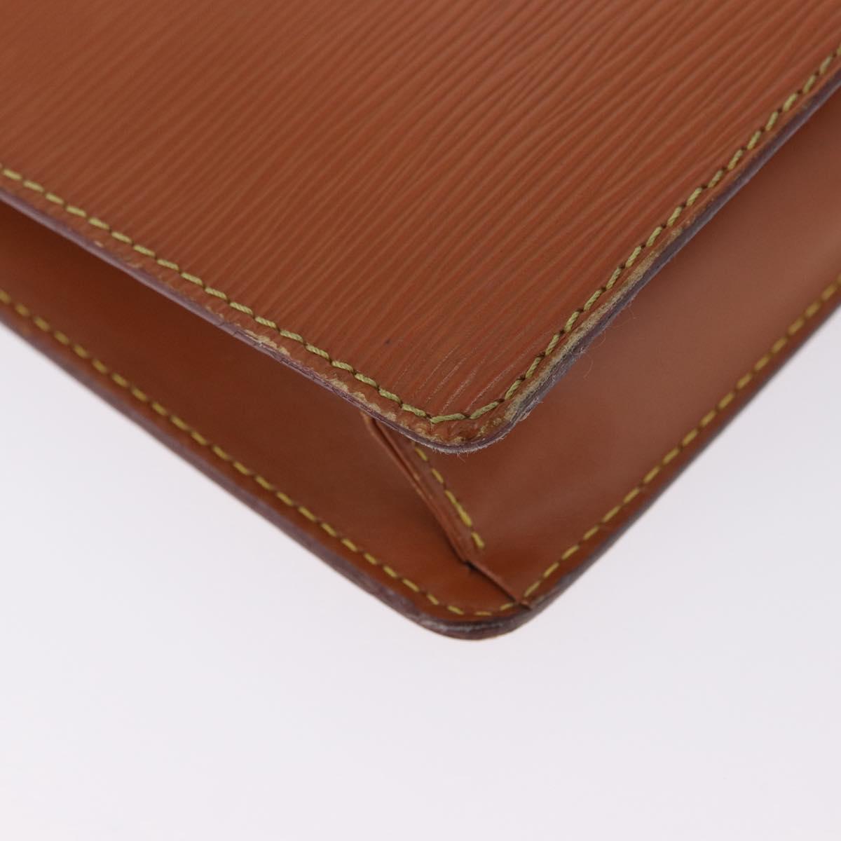 LOUIS VUITTON Epi Pochette Homme Clutch Bag Brown M52528 LV Auth 197754