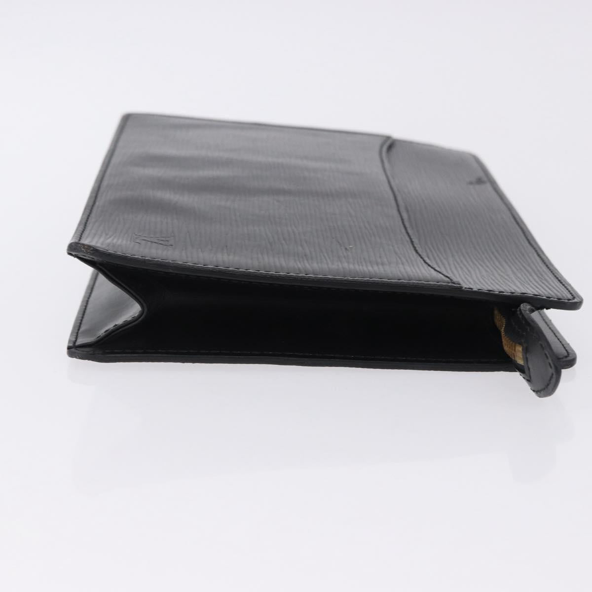 LOUIS VUITTON Epi Pochette Homme Clutch Bag Black M52522 LV Auth 197757