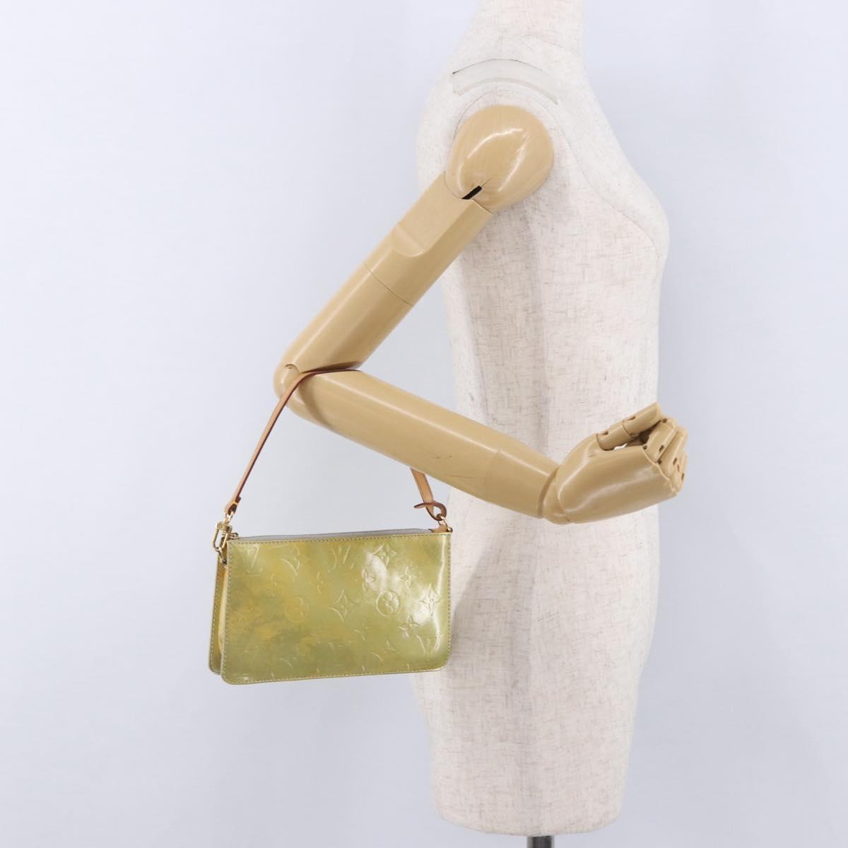 LOUIS VUITTON Monogram Vernis Lexington Accessory Pouch Gris M91056 Auth 197761