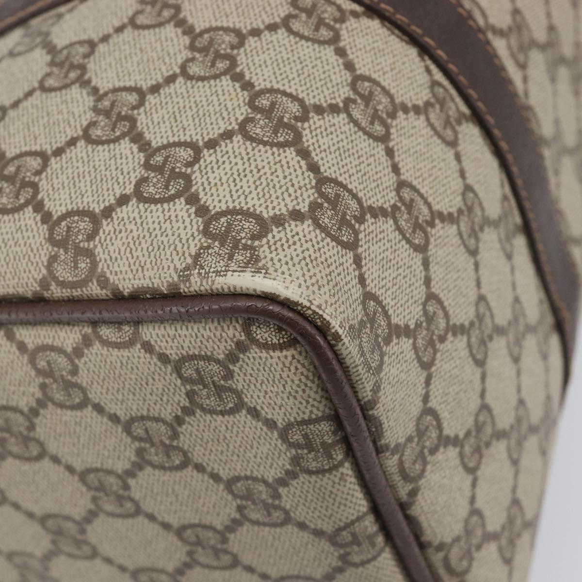 GUCCI GG Supreme Web Sherry Line Hand Bag PVC Beige Gold 40 02 007 Auth 197765