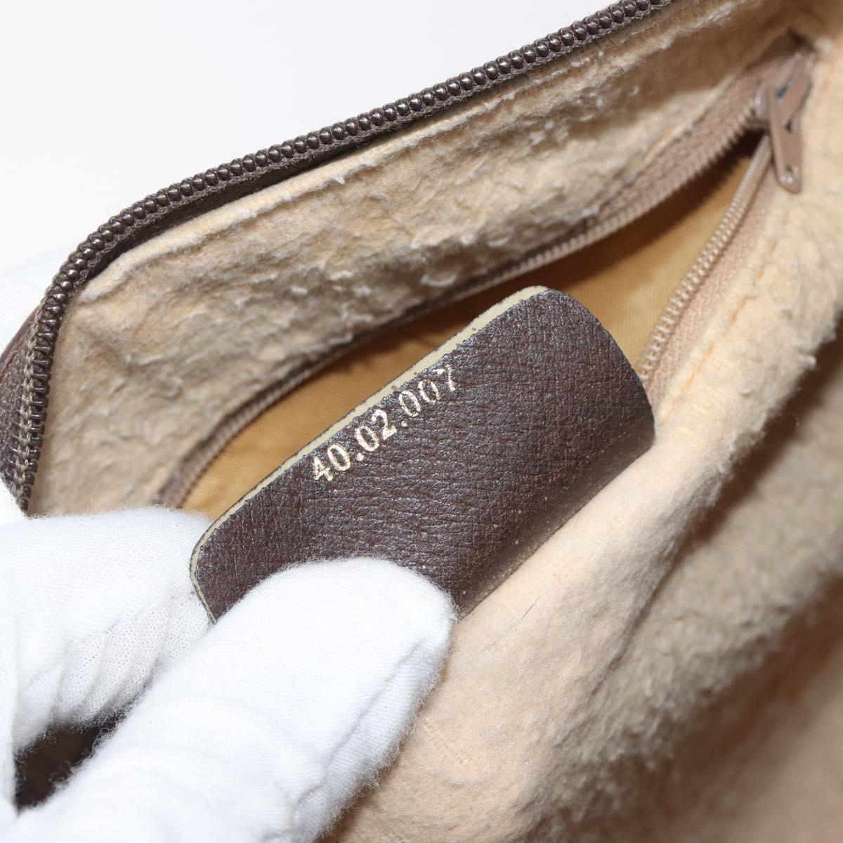 GUCCI GG Supreme Web Sherry Line Hand Bag PVC Beige Gold 40 02 007 Auth 197765
