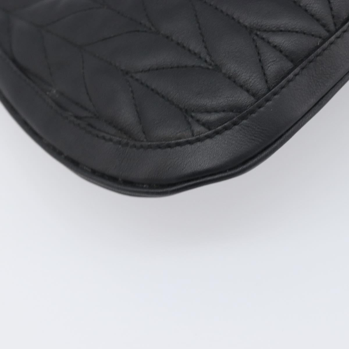 GUCCI Jackie Shoulder Bag Leather Black Gold 001 4128 Auth 197798V