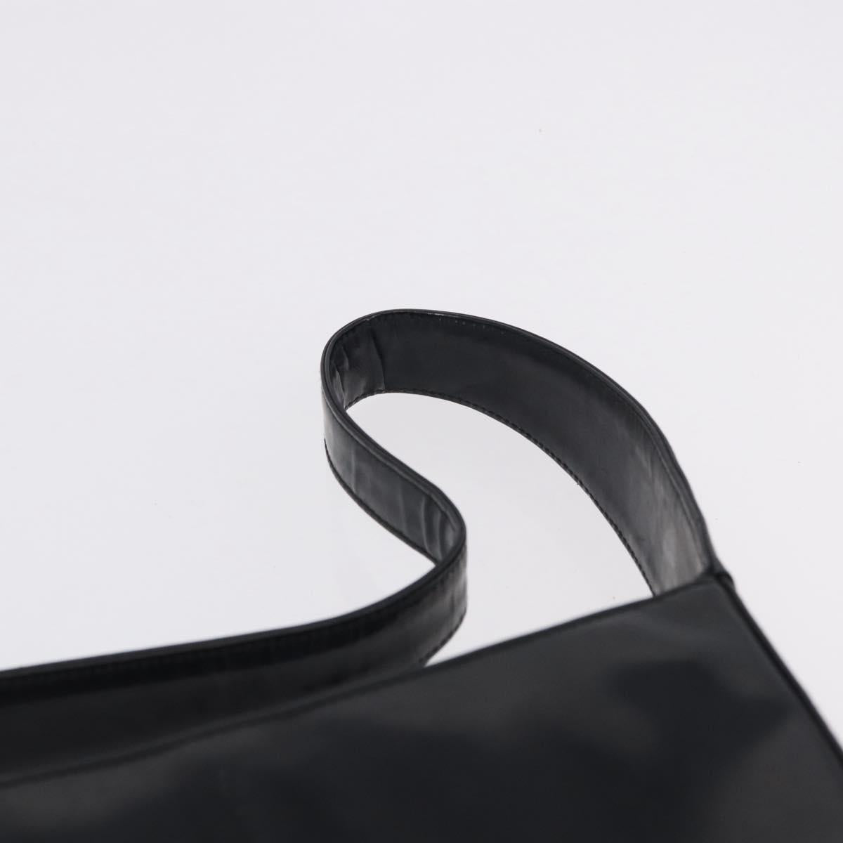 GUCCI Shoulder Bag Patent leather Brown Silver 000 1046 0506 Auth 197801